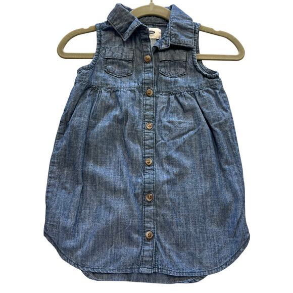 Old Navy Toddler Girl's Denim Sleeveless Dress Size 2T - Picture 1 of 3